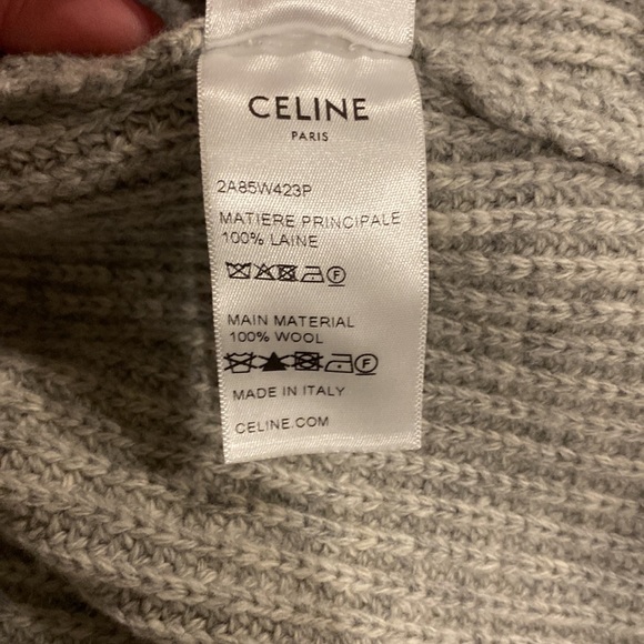 Celine light grey oversized ribbed sweater - Picture 13 of 14
